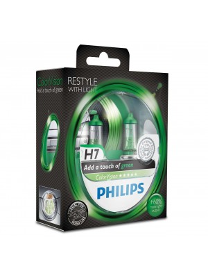 Philips H7 12V 55W PX26d ColorVision green +60% 2st.