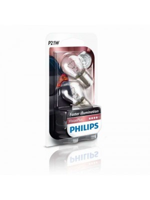 Philips P21W 12V 21W BA15s VisionPlus + 50% Blister 2st.