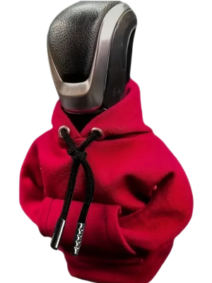 Auto Schaltknauf Kaputzen Hoodie Farbe ROT