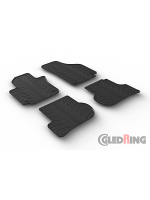 Original Gledring Passform Fußmatten Gummimatten 4 Tlg.+Fixing - Seat Altea modif. 2006->Modif. 2009->