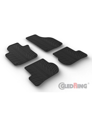 Original Gledring Passform Fußmatten Gummimatten 4 Tlg.+Fixing - Skoda Octavia II 2004->/2008-2013