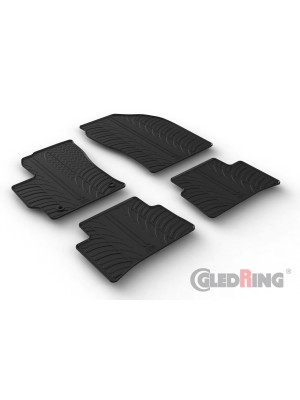 Original Gledring Passform Fußmatten Gummimatten 4 Tlg.+Fixing - Toyota Corolla Hybrid Benzin - HB 12.2018->