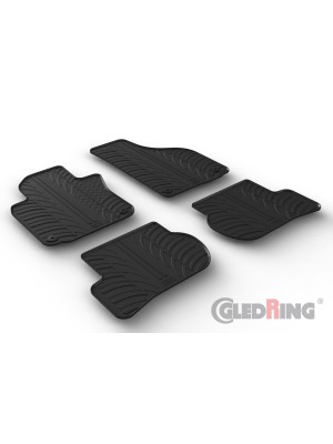 Original Gledring Passform Fußmatten Gummimatten 4 Tlg.+Fixing - Volkswagen VW Scirocco 2009->