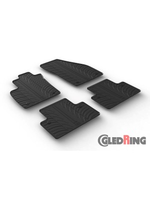 Original Gledring Passform Fußmatten Gummimatten 4 Tlg.+Fixing - Volvo S40 2004-2011