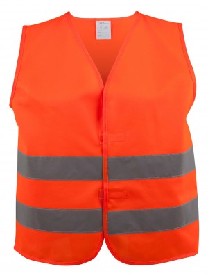 Sicherheitsweste orange Größe S für Kinder 7 - 10 Jahre