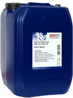 Eurolub SYNT 5W-40 Motoröl 20l Kanister