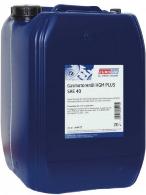 Eurolub Gasmotorenöl HGM SAE 40 20l Kanister