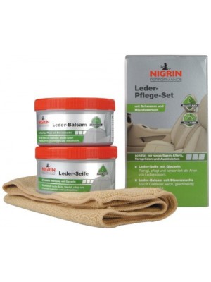 Nigrin Performance Leder-Pflege-Set Seife+Balsam