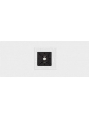 Klebesockel 3,6 / 19 x 19, Für Kabelbandbreite 3,6 mm, schwarz 10Stk.