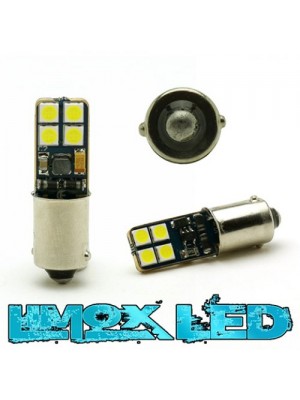 Metalsockel T4W Ba9s 8x 3030 SMD Weiß Canbus