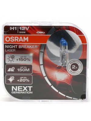 Osram H1 NIGHT BREAKER® LASER Next Generation 12V 55W P14,5s Duobox