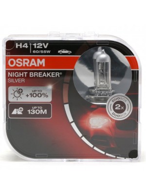 Osram H4 NIGHT BREAKER® SILVER 12V 60/55W P43t Duobox