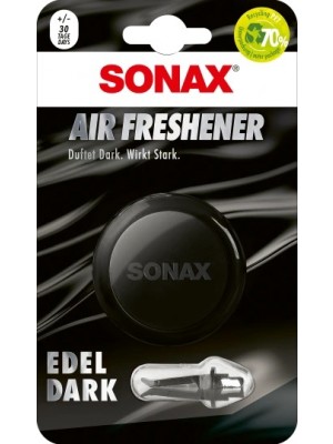 SONAX AirFreshener Edeldark (1 Stück) Lufterfrischer mit frischem Duft und langanhaltendem Dufterlebnis für den Fahrzeuginnenraum | Art-Nr. 03610410