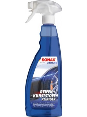 SONAX Xtreme Reifen+Kunststoff Reiniger (750 ml) Spezialreiniger für Reifen und unlackierte Kunststoffteile außen zur Entfernung von Schmutz und Rückständen von Pflegemitteln | Art-Nr. 02694