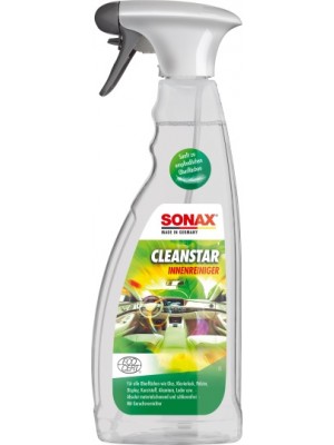 SONAX CleanStar Ecocert 750 ml für alle Oberflächen im Autoinnenraum wie z.B. Glas, Polster, Kunststoff, Leder usw. | Art-Nr. 02534000