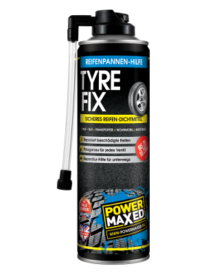 Power Maxed Tyre-Fix Reifendichtmittel bis zu 18 Zoll 500 ml
