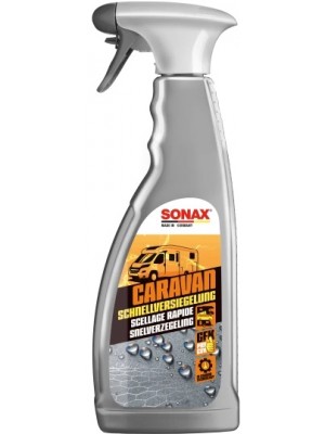 SONAX CARAVAN SchnellVersiegelung 750 ml Sprühversiegelung mit Soforteffekt, für alle äußeren Oberflächen an Caravan/Bus/Wohnmobil/Wohnwagen | Art-Nr. 07574000