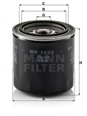 MANN-FILTER WP 1026 - Ölfilter