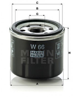 MANN-FILTER W 66 - Ölfilter