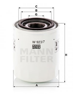 MANN-FILTER W 923/7 - Hydraulikfilter, Automatikgetriebe