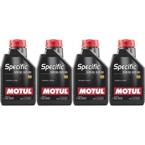 MOTUL SPECIFIC 0W20 VW 508.00 509.00 1 Liter 4x 1l = 4 Liter - Motoröl ...