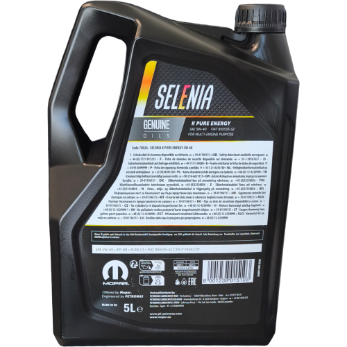 Selenia K Pure Energy Multi Air 5W-40 Motoröl 5l