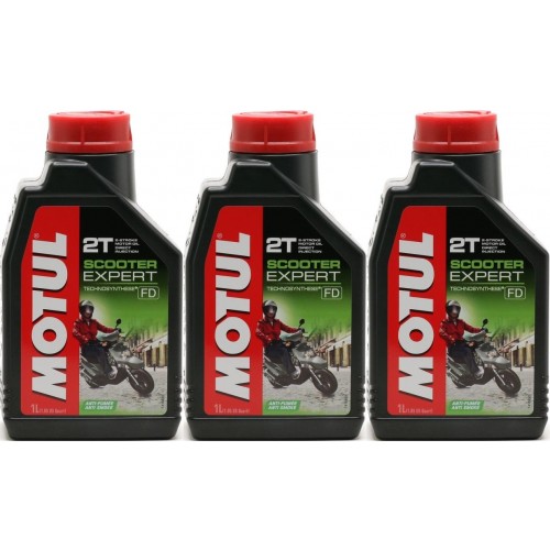 Motul Scooter Expert 2T teilsynthetisches Motorrad Motoröl 3x 1l