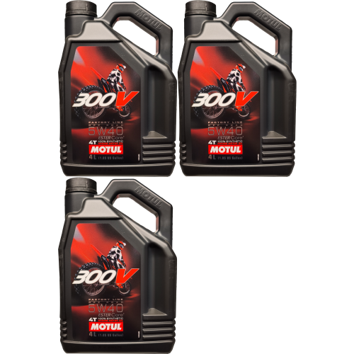 Motul 300V 4T Factory Line 5W-40 Off Road Motorrad Motoröl 3x 4l = 12 Liter
