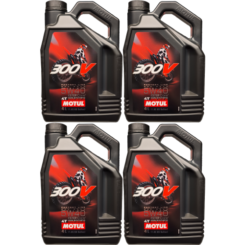 Motul 300V 4T Factory Line 5W-40 Off Road Motorrad Motoröl 4x 4l = 16 Liter