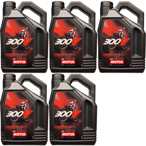 Motul 300V 4T Factory Line 5W-40 Off Road Motorrad Motoröl 5x 4l = 20 Liter