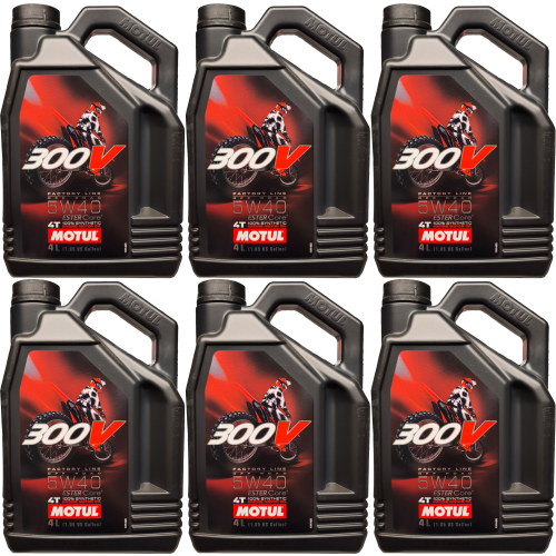 Motul 300V 4T Factory Line 5W-40 Off Road Motorrad Motoröl 6x 4l = 24 Liter