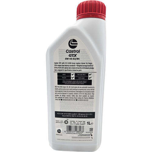 Castrol GTX 5W-40 A3/B4 Motoröl 1l