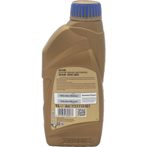 Ravenol EHS SAE 0W-20 Motoröl 1 Liter Flasche