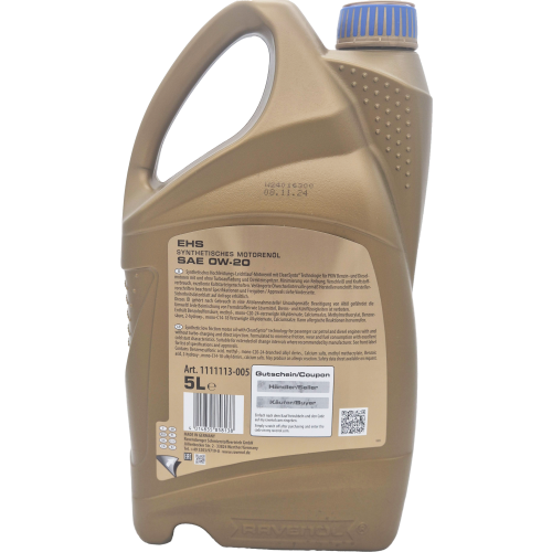 Ravenol EHS SAE 0W-20 Motoröl 5 Liter Kanister