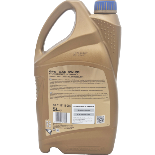 Ravenol GFE SAE 5W-20 Motoröl 5 Liter Kanister