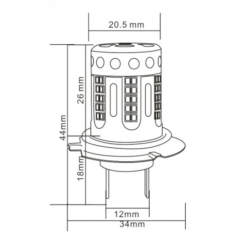 S9 LED 100% Canbus Birne Lampe H7 PX26D 1950 Lumen