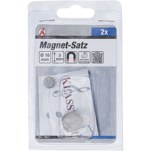 BGS Magnet-Satz | extra stark | Ø 18 mm | 2-tlg.
