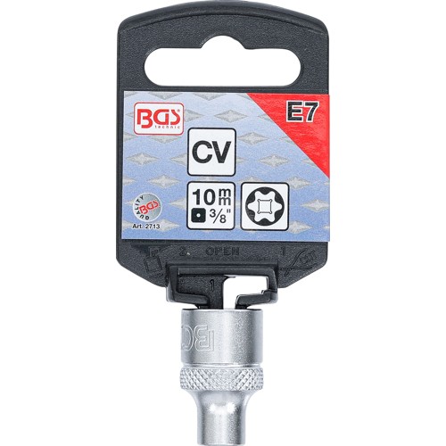 BGS Steckschlüssel-Einsatz E-Profil | Antrieb Innenvierkant 10 mm (3/8"") | SW E7