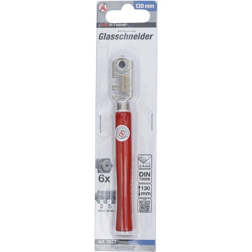 BGS Glasschneider | für Glasstärke 3 - 4 mm | 130 mm
