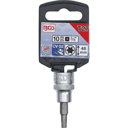 BGS Bit-Einsatz | Antrieb Innenvierkant 10 mm (3/8"") | T-Profil (für Torx) T27
