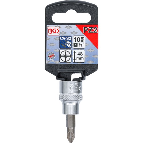 BGS Bit-Einsatz | Antrieb Innenvierkant 10 mm (3/8"") | Kreuzschlitz PZ2