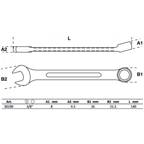 BGS Maul-Ringschlüssel | SW 3/8""