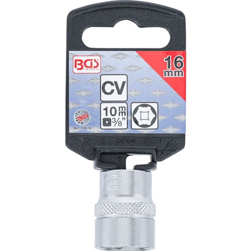 BGS Steckschlüssel-Einsatz Sechskant | Antrieb Innenvierkant 10 mm (3/8"") | SW 16 mm