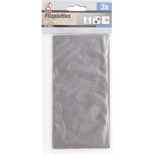 BGS Filzgleiter | Platten | braun | 100 x 200 mm | 3-tlg.