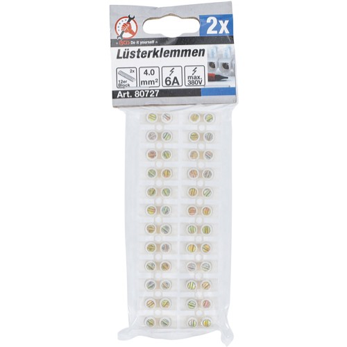 BGS Lüsterklemmen | 4,0 mm² | 6 Amp. | 2 Stück | 12er Block