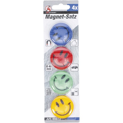 BGS Magnet-Satz | ""Smile"" | Ø 40 mm | 4-tlg.
