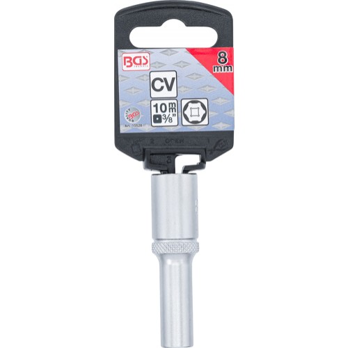 BGS Steckschlüssel-Einsatz Sechskant, tief | Antrieb Innenvierkant 10 mm (3/8"") | SW 8 mm
