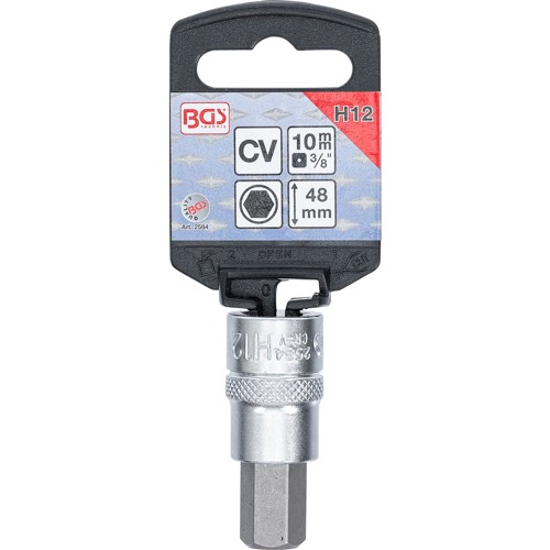 BGS Bit-Einsatz | Antrieb Innenvierkant 10 mm (3/8"") | Innensechskant 12 mm