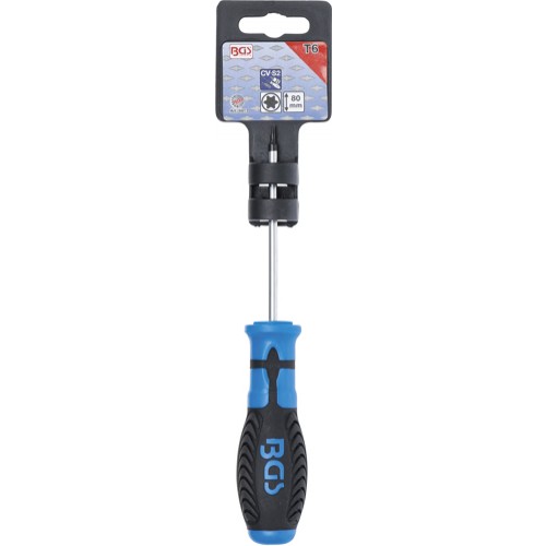 BGS Schraubendreher | T-Profil (für Torx) T6 | Klingenlänge 80 mm
