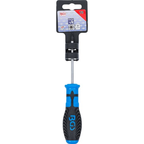 BGS Schraubendreher | T-Profil (für Torx) T8 | Klingenlänge 80 mm